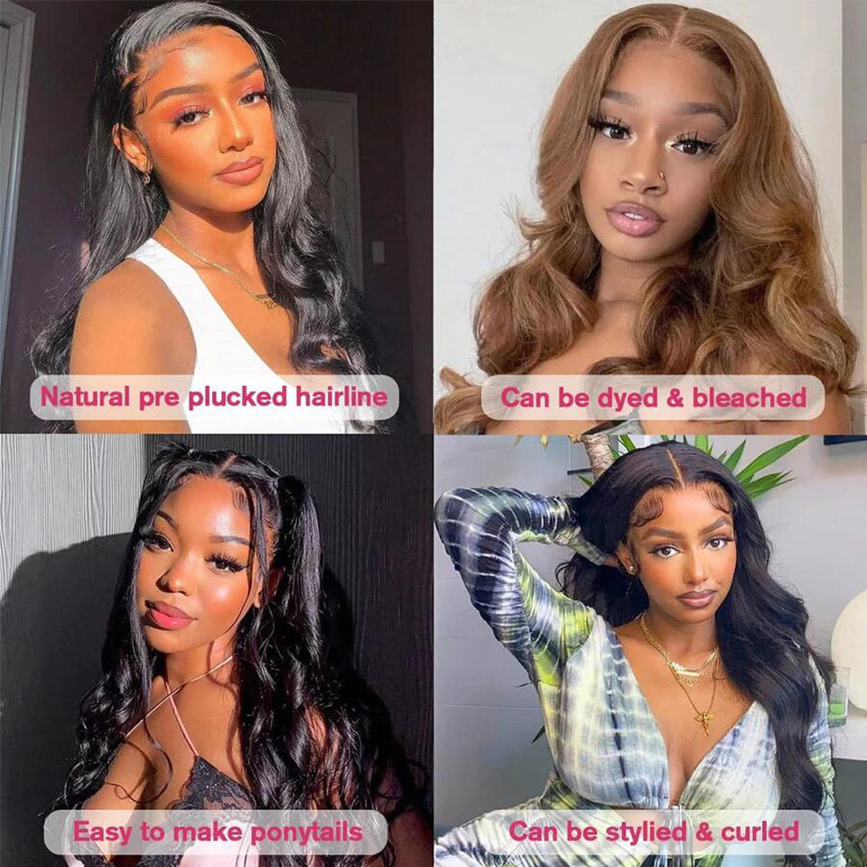42" Gluna Hair Lace Frontal Wig Virgin Hair Unprocessed Human Hair 1Piece
