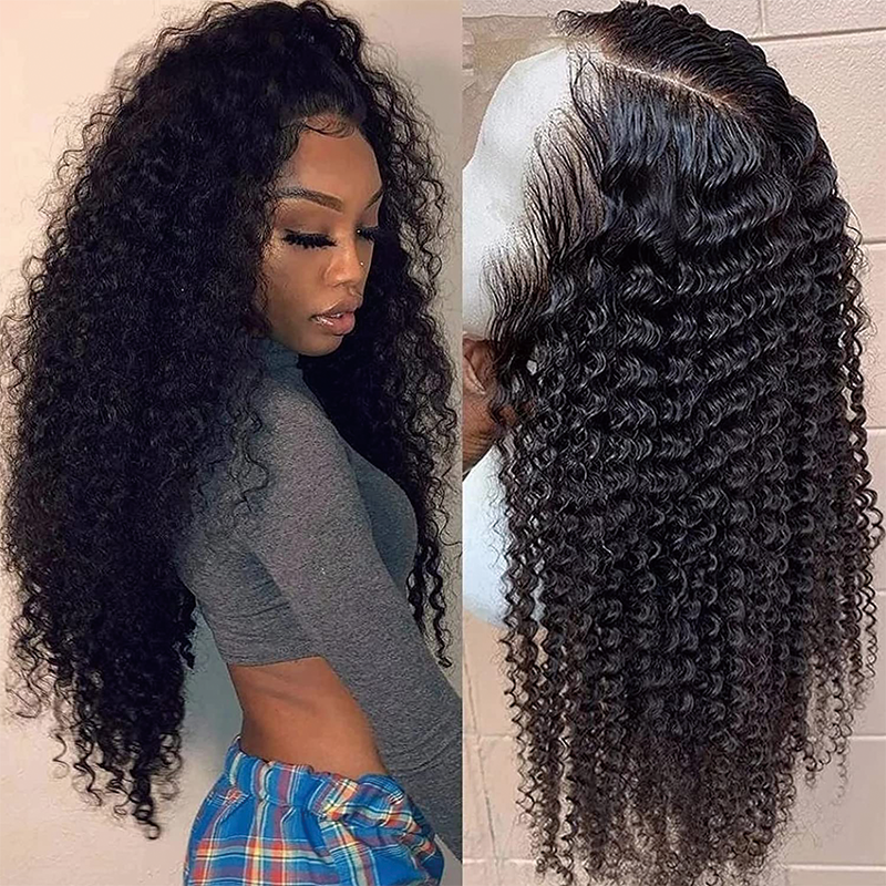 Gluna Glueless Breathable Open Cap Air Wig 4x4/5x5 Kinky Curly Lace Closure Wigs  Human Virgin Hair Pre Plucked With Natural Baby Hair