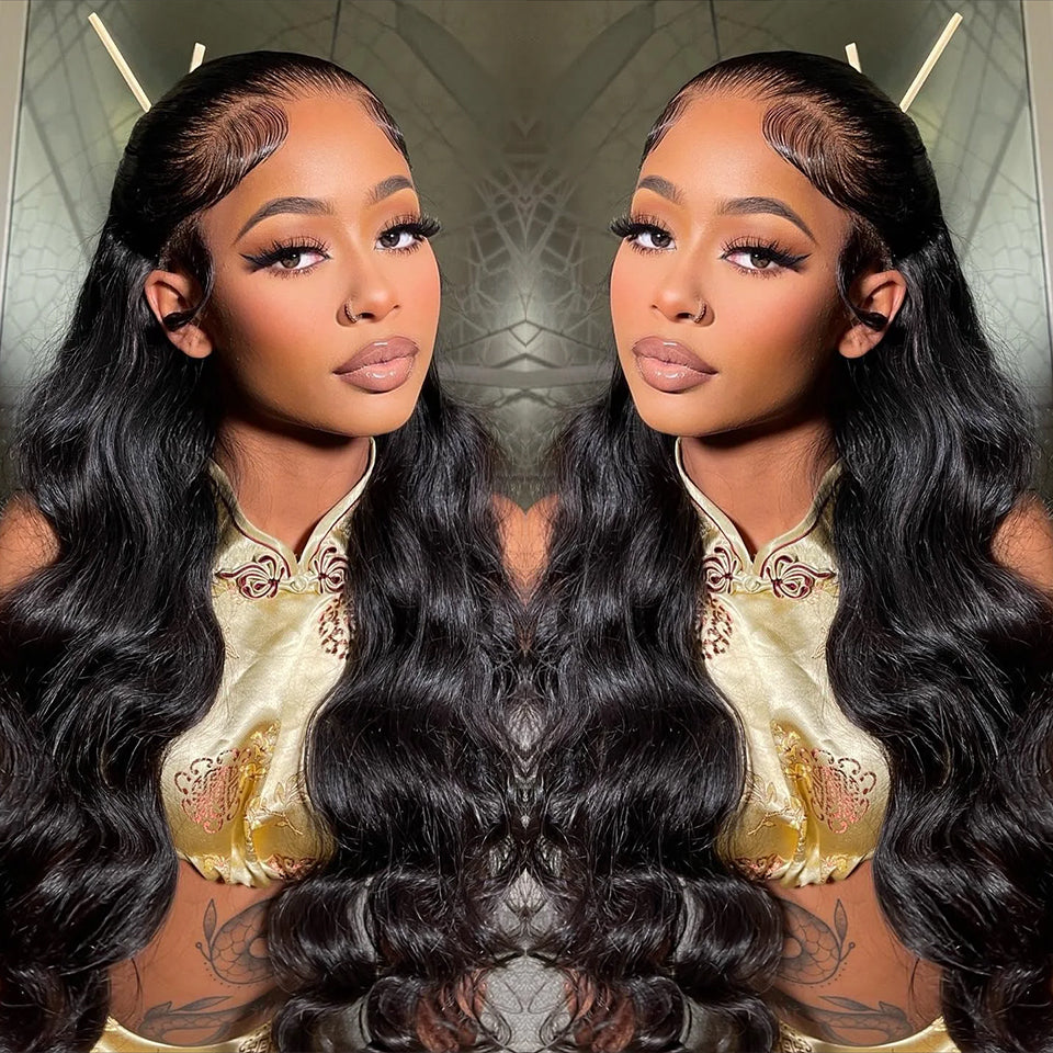 42" Gluna Hair Lace Frontal Wig Virgin Hair Unprocessed Human Hair 1Piece