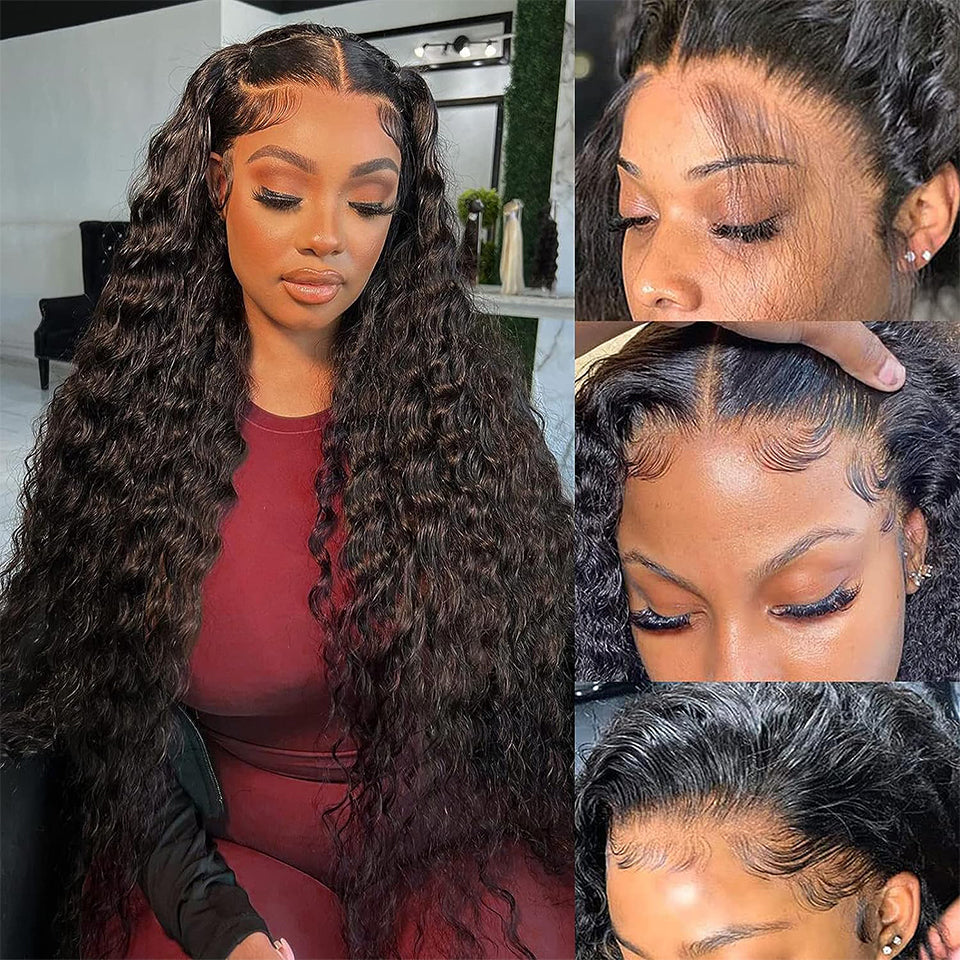 42" Gluna Hair Lace Frontal Wig Virgin Hair Unprocessed Human Hair 1Piece