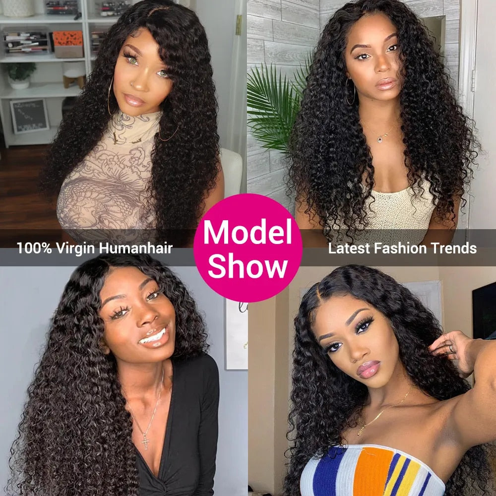 Gluna Glueless Breathable Open Cap Air Wig 4x4/5x5 Kinky Curly Lace Closure Wigs  Human Virgin Hair Pre Plucked With Natural Baby Hair