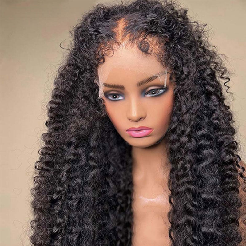 Gluna Glueless Breathable Open Cap Air Wig 4x4/5x5 Kinky Curly Lace Closure Wigs  Human Virgin Hair Pre Plucked With Natural Baby Hair