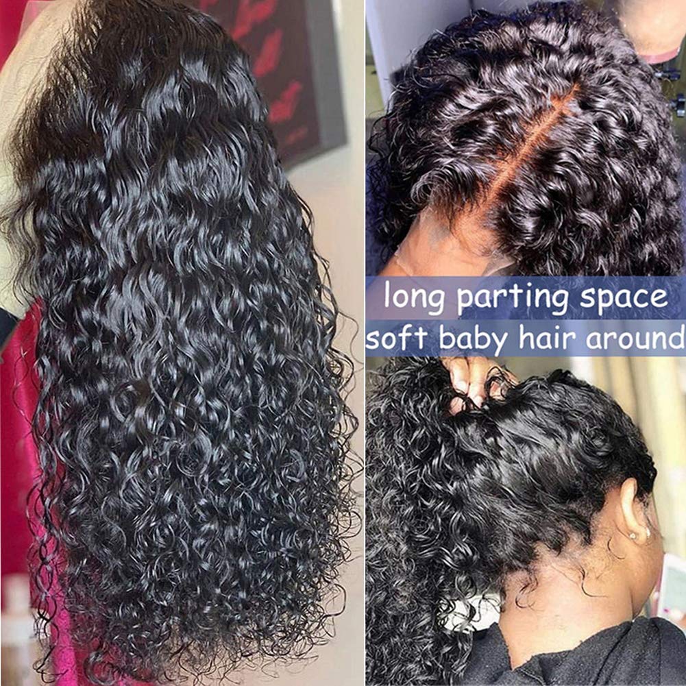 Gluna 13x4 Lace Frontal Wigs Water Wave Human Hair Healthy Virgin Hair Pre Plucked With Natural Baby Hair For Women