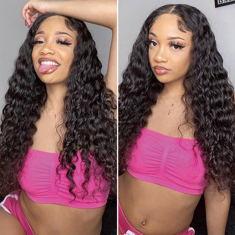 Gluna Water Wave HD Lace Frontal 13x6 13x4 5x5 4x4 Inches HD Lace Frontal Closure Natural Color 100% Virgin Human Healthy Hair