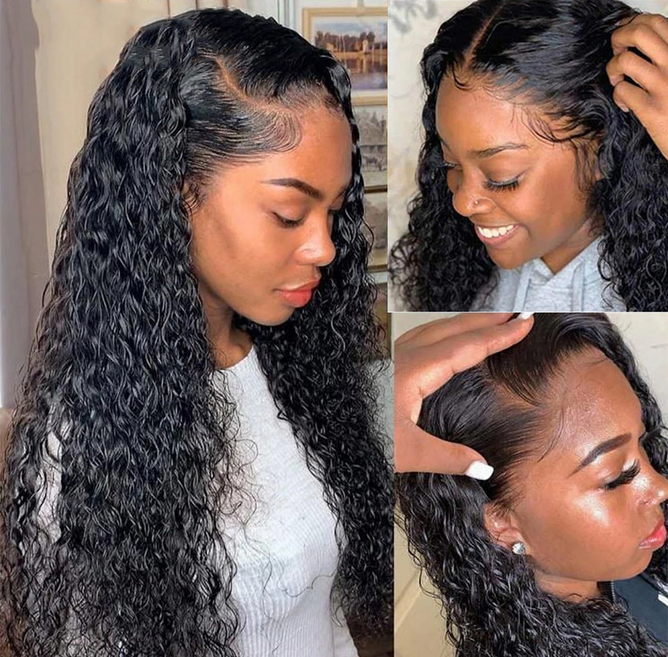 Gluna 13x4 Lace Frontal Wigs Water Wave Human Hair Healthy Virgin Hair Pre Plucked With Natural Baby Hair For Women