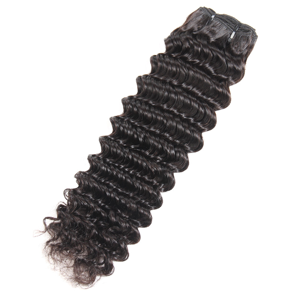 Gluna Hair Deep Curly Hot 8A/10A 1 Bundle 100% Virgin Human Hair Extension Weave Natural Color Hair Weft