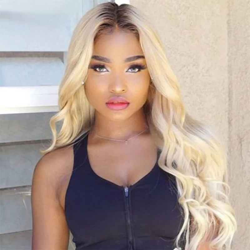 Gluna 13×4  Lace Frontal 5x5 4x4 Lace Closure Wig 1B/613 Blonde Color Body Wave Human Virgin Hair Pre Plucked With Natural Baby Hair
