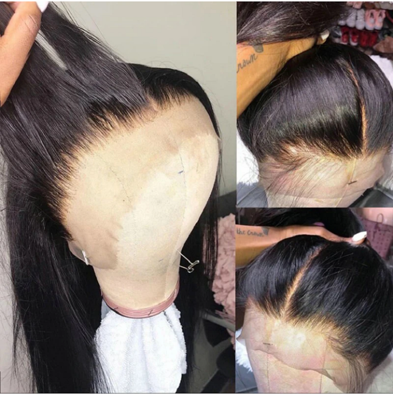 Gluna 13x4 HD Lace Frontal Wigs Silk Straight Human Hair Healthy Virgin Hair Pre Plucked With Natural Baby Hair For Women