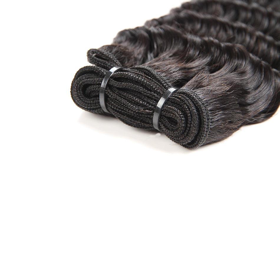 Gluna Hair Deep Curly Hot 8A/10A 1 Bundle 100% Virgin Human Hair Extension Weave Natural Color Hair Weft
