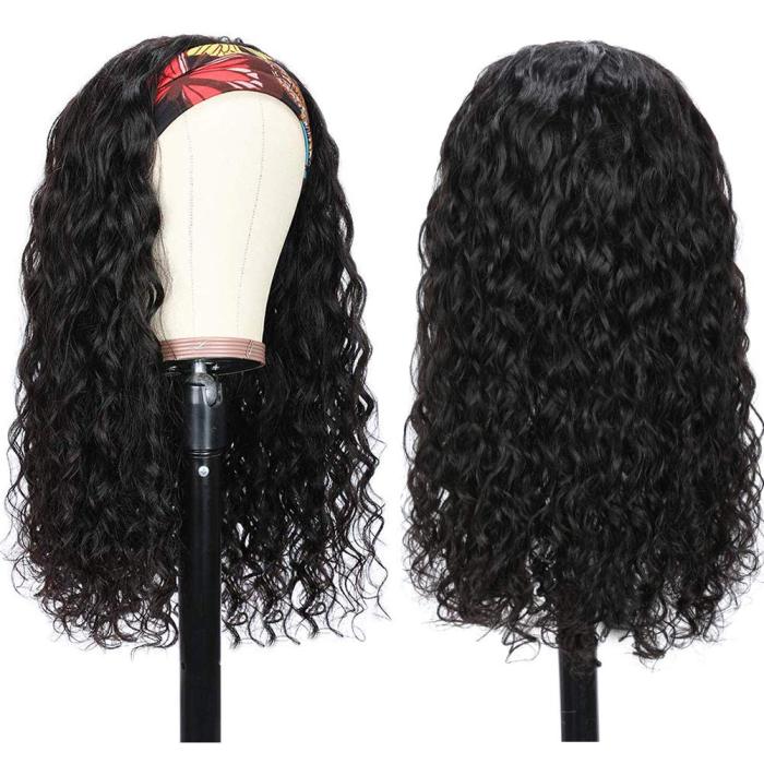 Gluna Hair Water Wave Headband Wig Virgin Human Hair Wigs For Black Women