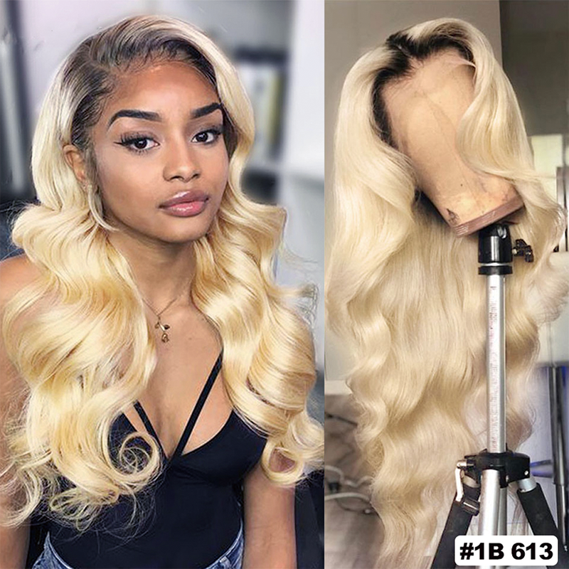 Gluna 13×4  Lace Frontal 5x5 4x4 Lace Closure Wig 1B/613 Blonde Color Body Wave Human Virgin Hair Pre Plucked With Natural Baby Hair