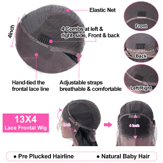 Gluna Honey Blonde #27 Color Body Wave 13x6 13x4 Lace Frontal/Closure Wig Human Virgin Hair Wig