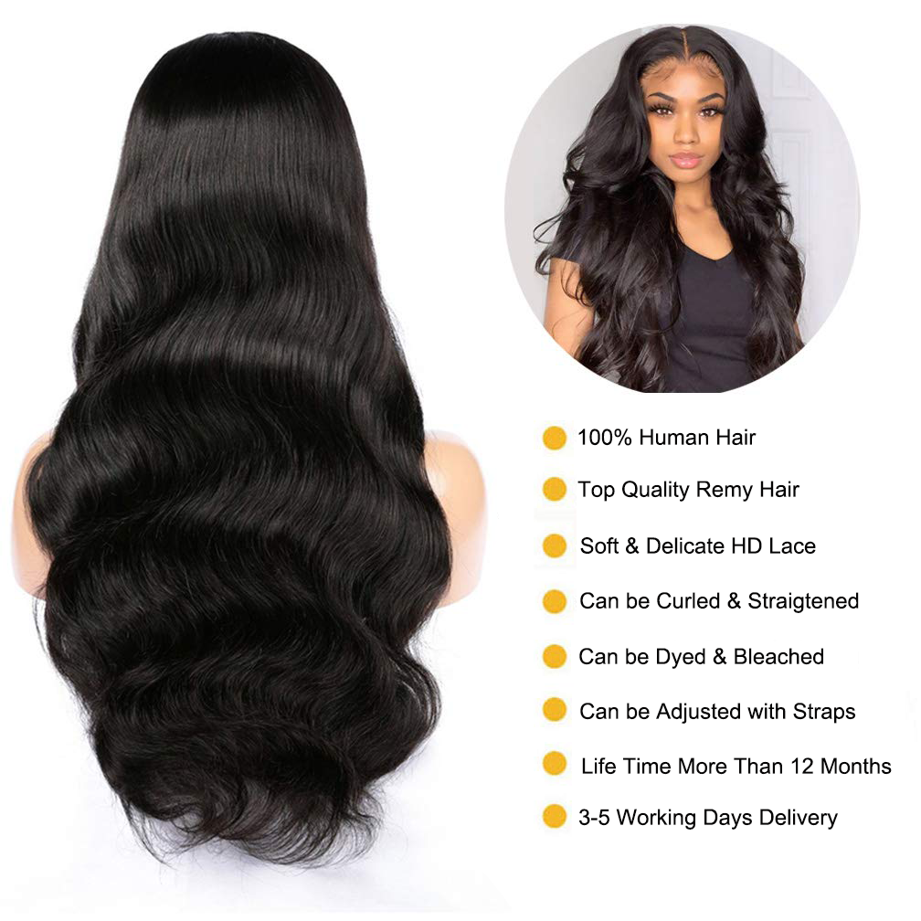 【24"=$159】Gluna 4x4/5x5/6x6 HD Lace Closure Wigs Body Wave Human Hair Healthy Virgin Hair Pre Plucked With Natural Baby Hair For Women