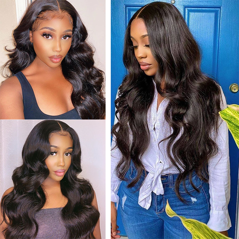 Gluna 4.5X6 Glueless HD Lace Closure Wigs Silk Body Wave Human Hair Healthy Virgin Hair Pre Plucked With Natural Baby Hair For Women