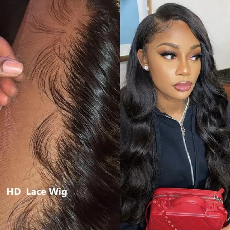 Gluna Body Wave 13x6 HD Lace Frontal Wig Healthy Virgin Hair Pre Plucked With Baby Hair For Women