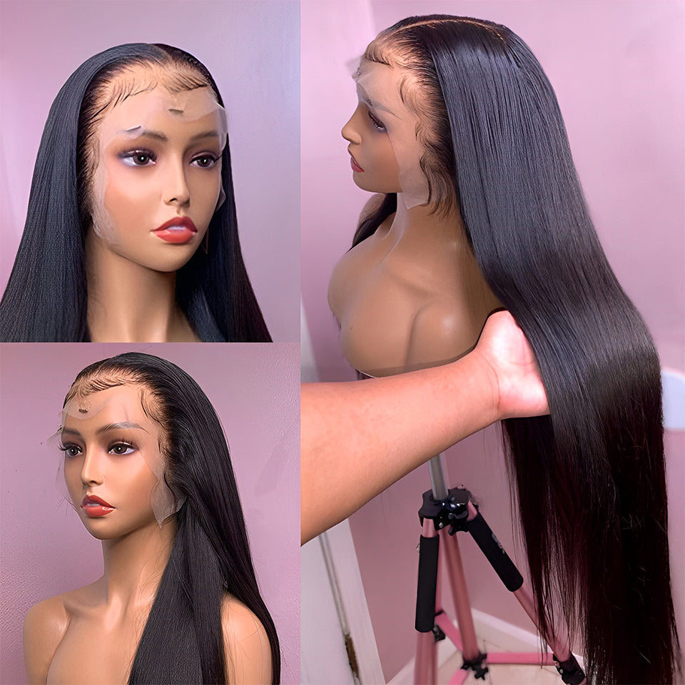 42" Gluna Hair Lace Frontal Wig Virgin Hair Unprocessed Human Hair 1Piece