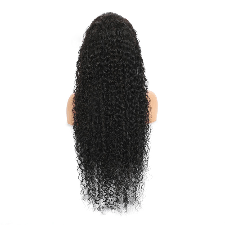 Free Shipping Gluna Hair Jerry Curly Virgin Hair Full Lace Wig 150% Density Unprocessed Human Hair 1Piece Natural Black