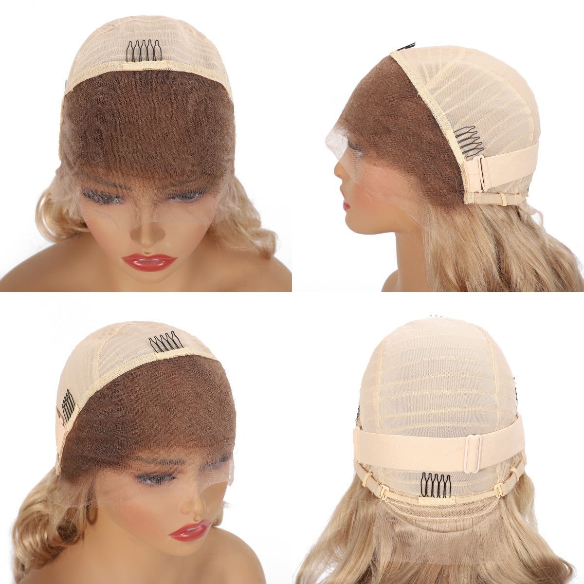 Gluna  Body Wave Light Grey Gold Highlight Colored 13×4/13X6 Lace Front Human Hair Wigs