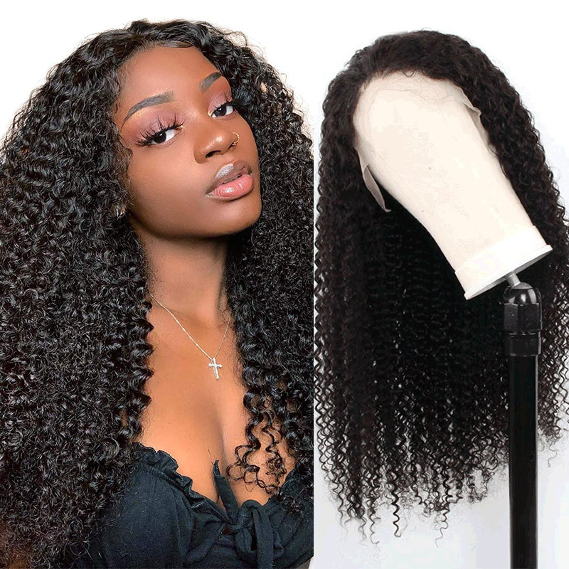 Gluna 13x6 HD Lace Frontal Wigs Kinky Curly Human Hair Healthy Virgin Hair Pre Plucked With Natural Baby Hair For Women