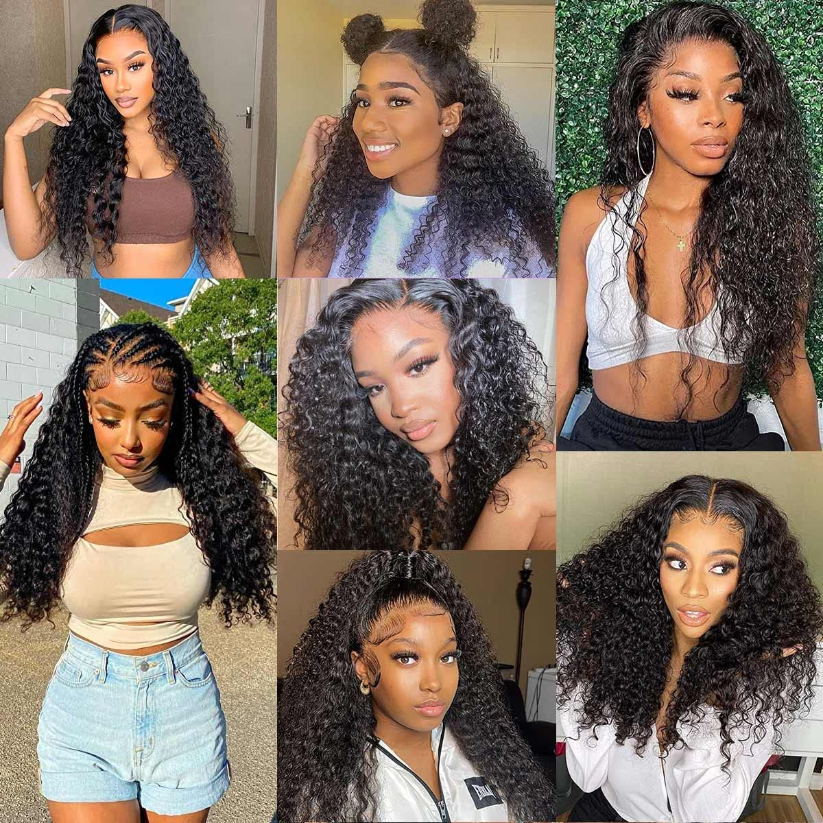 Gluna Water Wave Wigs for Black Women Human Hair 13x4 HD Lace Front Wigs Brazilian Virgin Wig