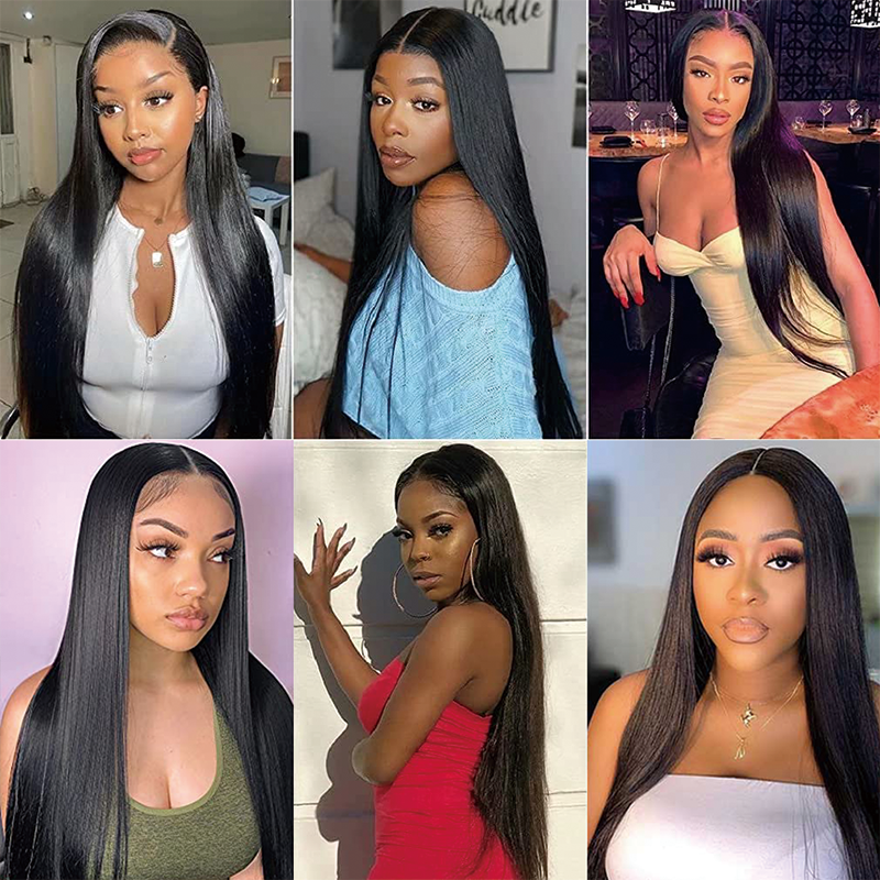 【22"=$179】Gluna 13x6 HD Lace Frontal Wigs Silk Straight Human Hair Healthy Virgin Hair Pre Plucked With Natural Baby Hair For Women