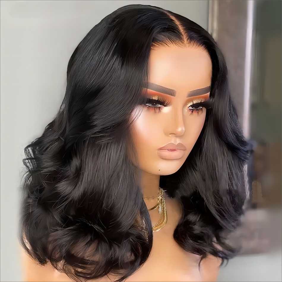 Gluna Body Wave Short Bob Wigs 13x4 Lace Frontal 5x5 4x4 Lace Closure Bob Wig For Women Virgin Hair with Baby Hair Pre Plucked Natural Color