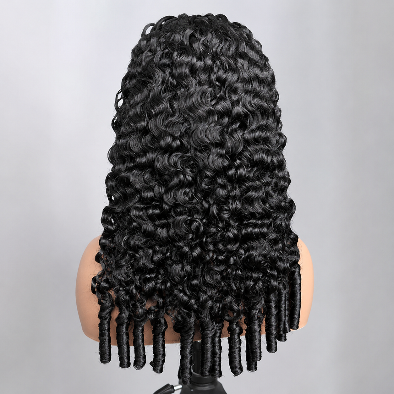 Gluna Burmese Curly Half Wig With Drawstring Human Hair Wear Go Glueless Wig for Beginners