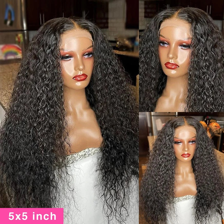 Gluna Glueless Breathable Open Cap Air Wig 4x4/5x5 Water Wave Lace Closure Wigs  Human Virgin Hair Pre Plucked With Natural Baby Hair