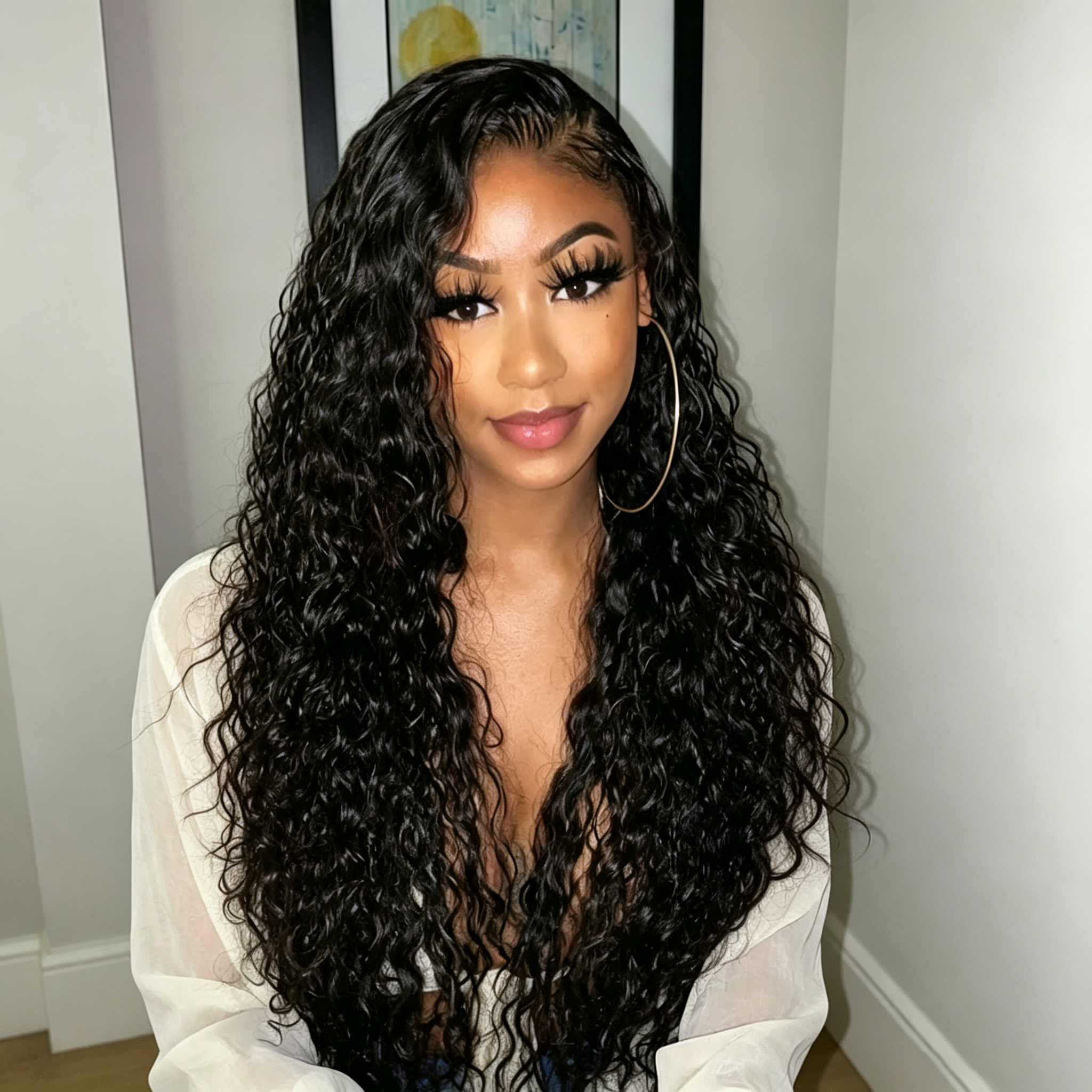 Gluna Water Wave Wigs for Black Women Human Hair 13x4 HD Lace Front Wigs Brazilian Virgin Wig
