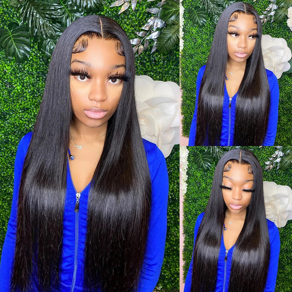 Gluna Glueless 13x4 HD Lace Wear Go Straight Wig Natural Color Tiny Knots Pre-Bleached