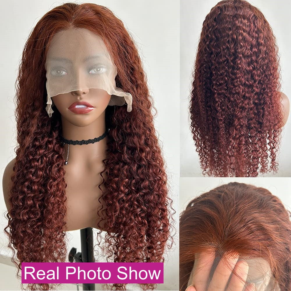 Gluna Water Wave #33 Color 13×4 13x6 Lace Frontal Wig Fashion 100% Human Virgin Hair