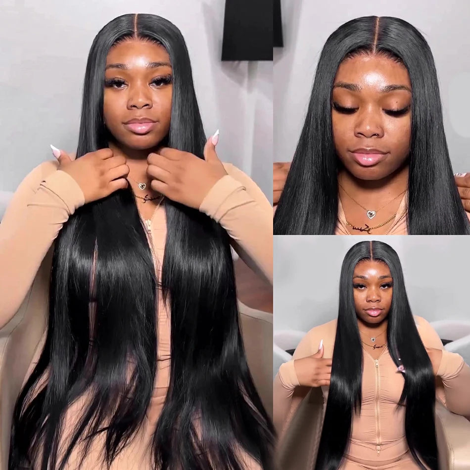 Gluna Glueless 13x4 HD Lace Wear Go Straight Wig Natural Color Tiny Knots Pre-Bleached