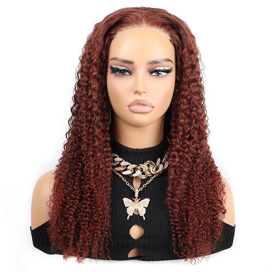 Gluna Water Wave #33 Color 13×4 13x6 Lace Frontal Wig Fashion 100% Human Virgin Hair
