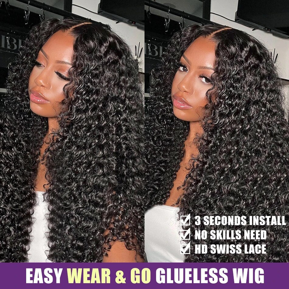 Gluna Glueless Breathable Open Cap Air Wig 4x4/5x5 Water Wave Lace Closure Wigs  Human Virgin Hair Pre Plucked With Natural Baby Hair