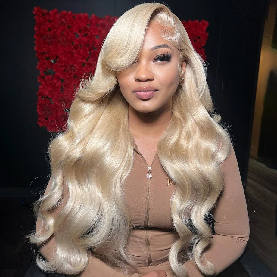 Gluna 613 Blonde Color Body Wave 13×4/13X6 HD Lace Frontal  5X5 HD Lace Closure Wig Human Virgin Hair Pre Plucked With Natural Baby Hair