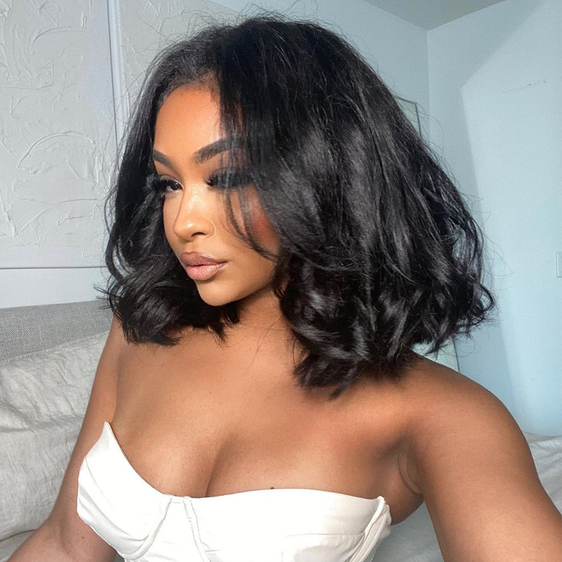 Gluna Natural Color Body Wave Short Bob Wigs 13x4 Lace Frontal 5x5 4x4 Lace Closure Bob Wig For Women Virgin Hair with Baby Hair Pre Plucked