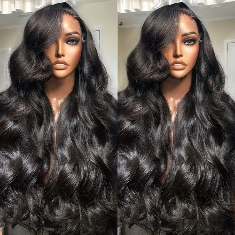 Gluna Natural Black Color 13×4 / 13x6 HD Lace Frontal Wig Body Wave Human Virgin Hair