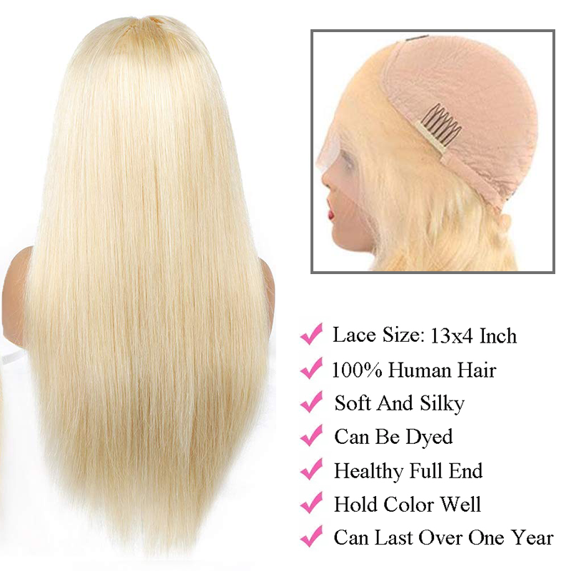 【24"=$179】Gluna 613 Blonde Color Straight 13×4 Lace Frontal 5x5 4x4 Lace Closure Wig Human Virgin Hair Pre Plucked With Natural Baby Hair