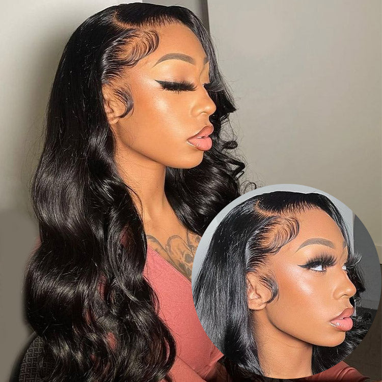 Gluna Body Wave 13*4 HD Swiss Lace Frontal Wig All Skin Tones Human Hair For Woman