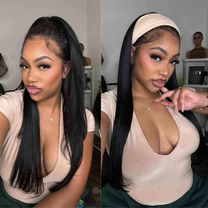 Gluna Natural Black Color 13×4 / 13x6 HD Lace Frontal Wig Straight Human Virgin Hair