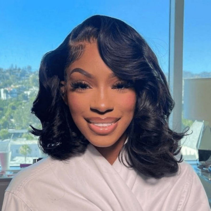 Gluna Natural Color Body Wave Short Bob Wigs 13x4 Lace Frontal 5x5 4x4 Lace Closure Bob Wig For Women Virgin Hair with Baby Hair Pre Plucked