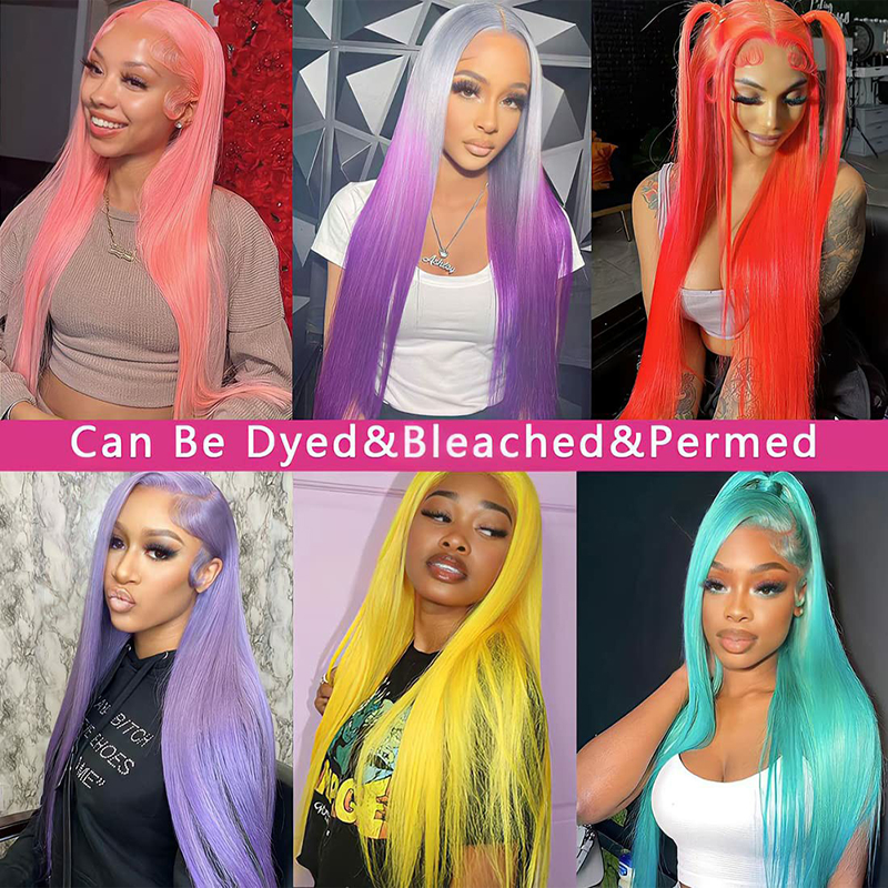 Free Shipping Gluna Hair Brazilian Virgin 613 Blonde Color Straight Hair Full Lace Human Hair Wigs For Black Women Pre Plucked Bleached Knots