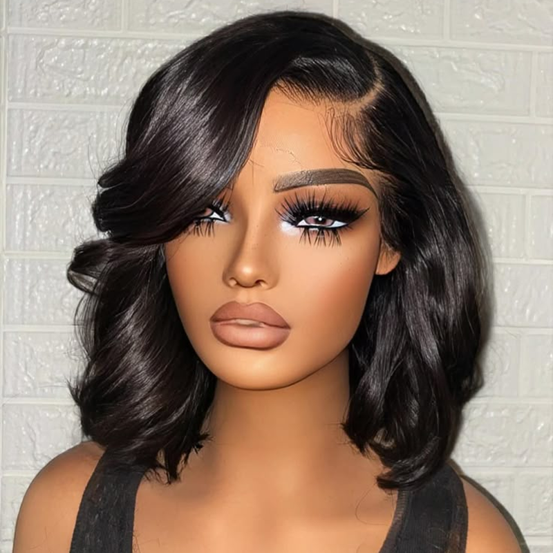 Gluna Natural Color Body Wave Short Bob Wigs 13x4 Lace Frontal 5x5 4x4 Lace Closure Bob Wig For Women Virgin Hair with Baby Hair Pre Plucked