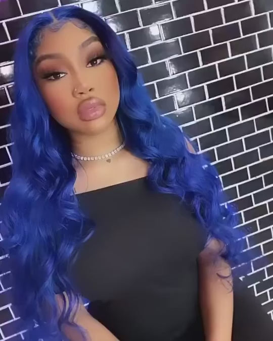 Gluna  Royal Blue Color Body Wave 13×4/13X6  Lace Frontal  5X5  Lace Closure Wig Human 613 Colored Virgin Hair Wigs