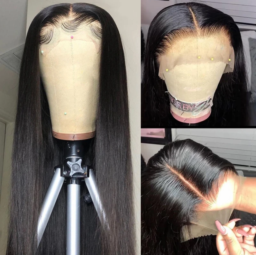 Gluna 13x4 HD Lace Frontal Wigs Silk Straight Human Hair Healthy Virgin Hair Pre Plucked With Natural Baby Hair For Women