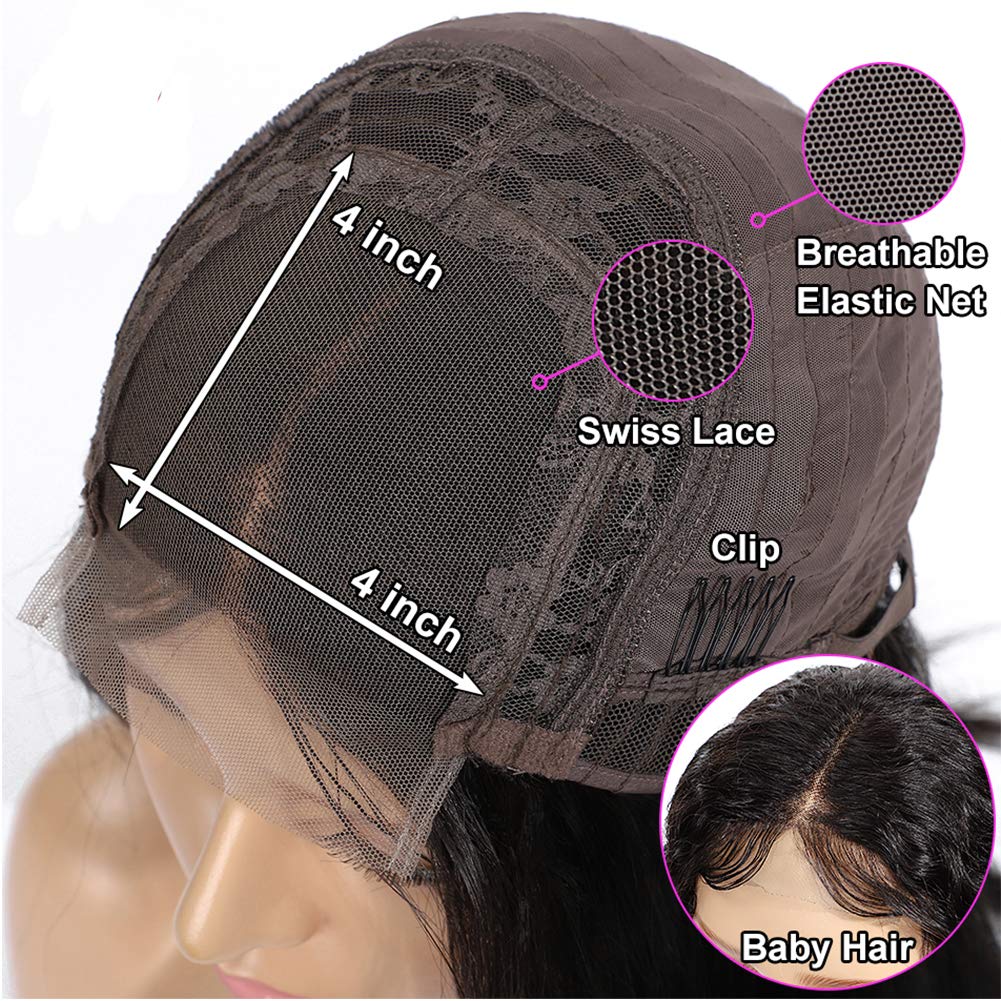 Free Shipping Gluna Hair  1B/27 Body Wave 4×4/5x5 Lace Closure Wig Human Virgin Hair Wigs