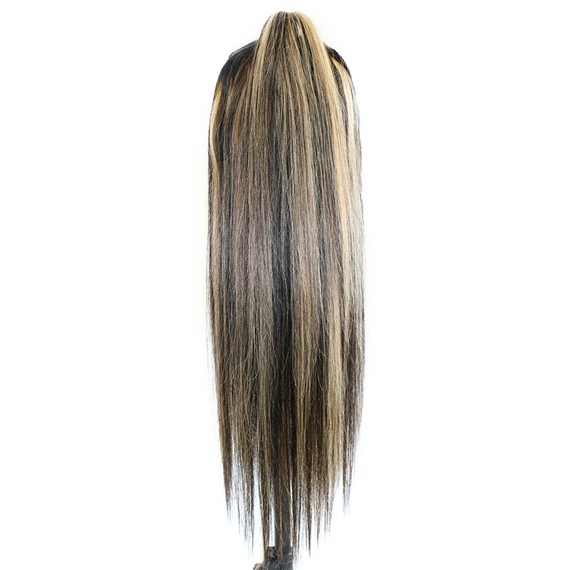Gluna 4×4 5x5 Lace Closure Wigs Highlight #1B/27 Color Straight Human Virgin Hair Pre Plucked With Natural Baby Hair