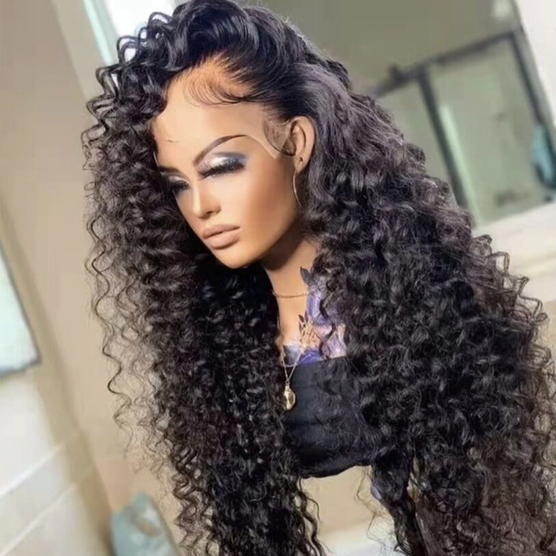 Gluna 13x4 HD Lace Frontal Wigs Loose Deep Wave Human Hair Healthy Virgin Hair Pre Plucked With Natural Baby Hair For Women