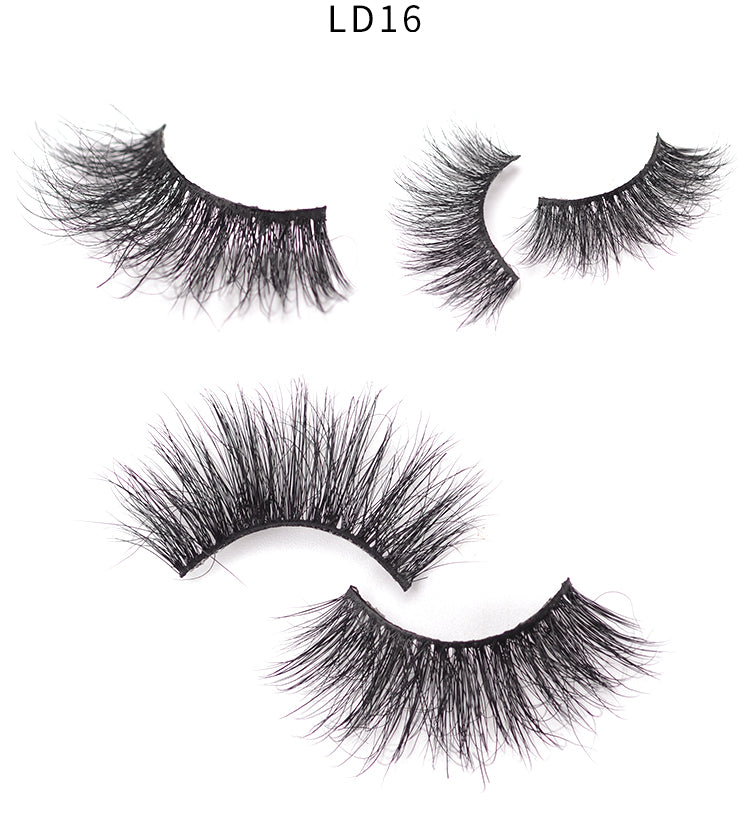 Gluna 5D Mink Eyelashes Handmade 25mm Luxurious Volume Fluffy Natural False Eyelashes a Pair