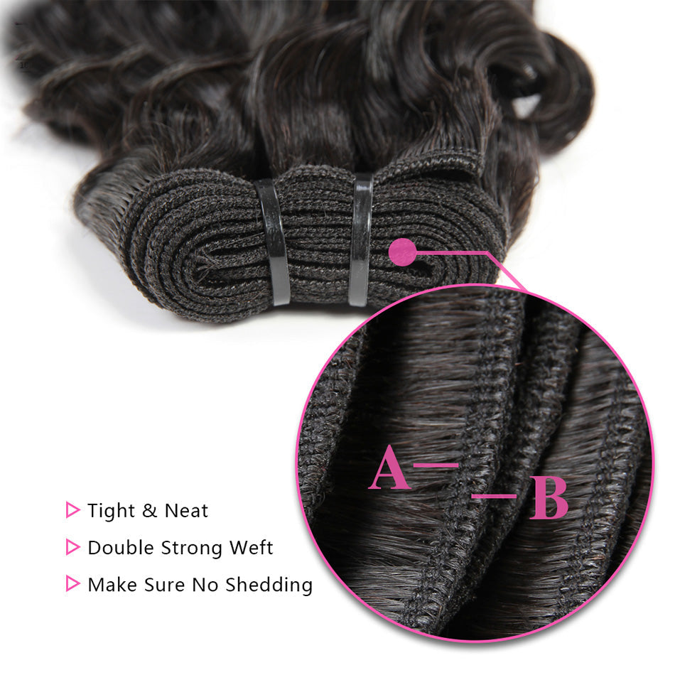 Gluna Hair Deep Curly Hot 8A/10A 1 Bundle 100% Virgin Human Hair Extension Weave Natural Color Hair Weft